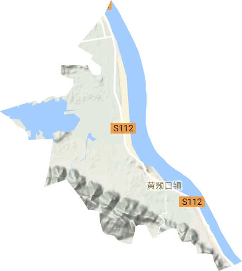 黃顙口鎮(zhèn)地形圖