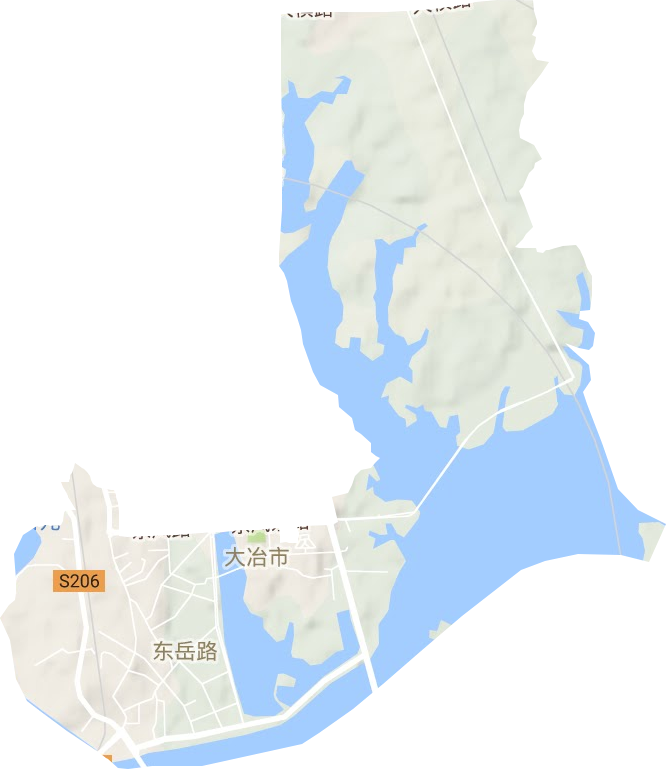 東岳路街道地形圖