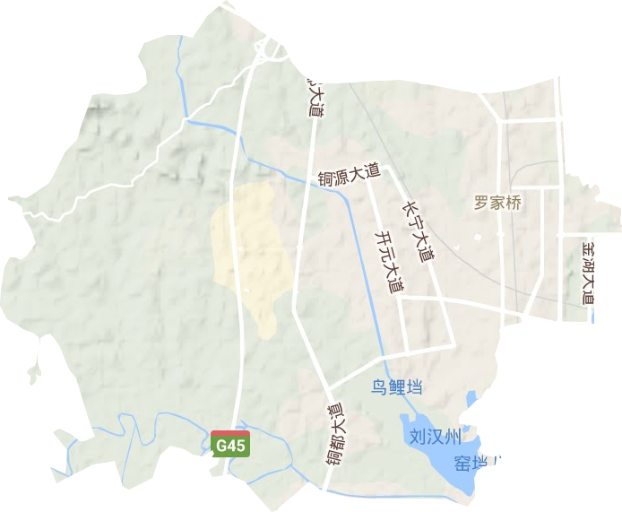 羅家橋街道地形圖