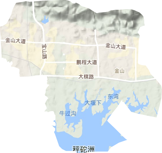 金山街道地形圖