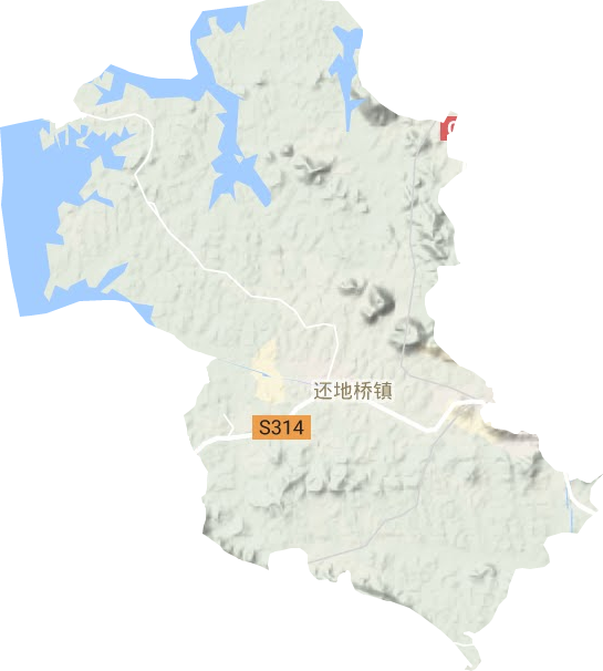 還地橋鎮地形圖