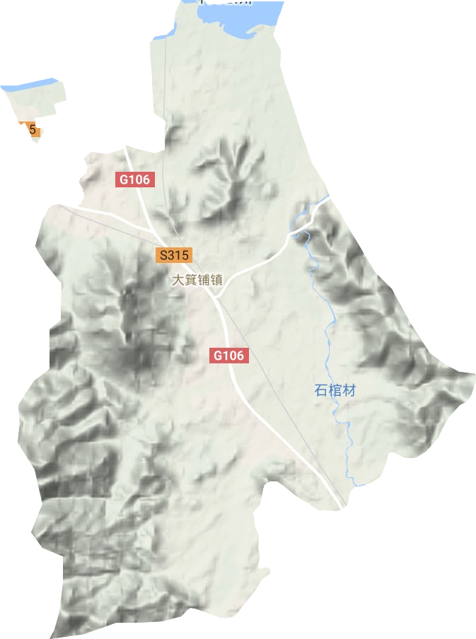 大箕鋪鎮地形圖