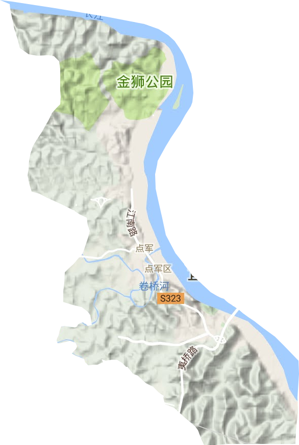 點軍街道地形圖