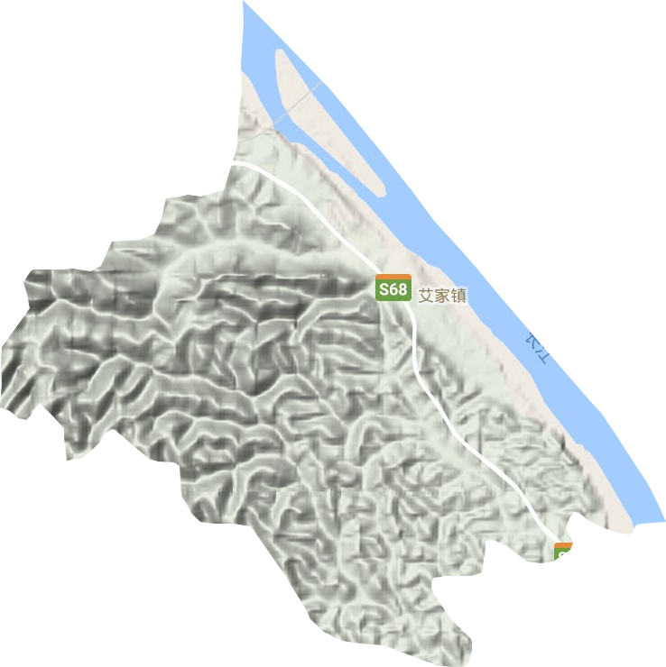 艾家鎮(zhèn)地形圖