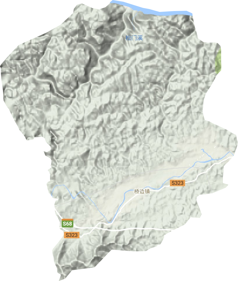 橋邊鎮地形圖