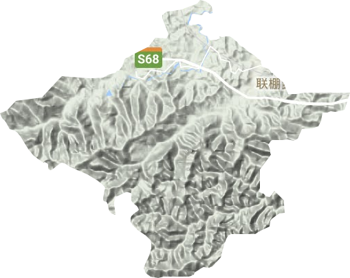 聯(lián)棚鄉(xiāng)地形圖