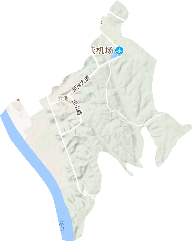 云池街道地形圖