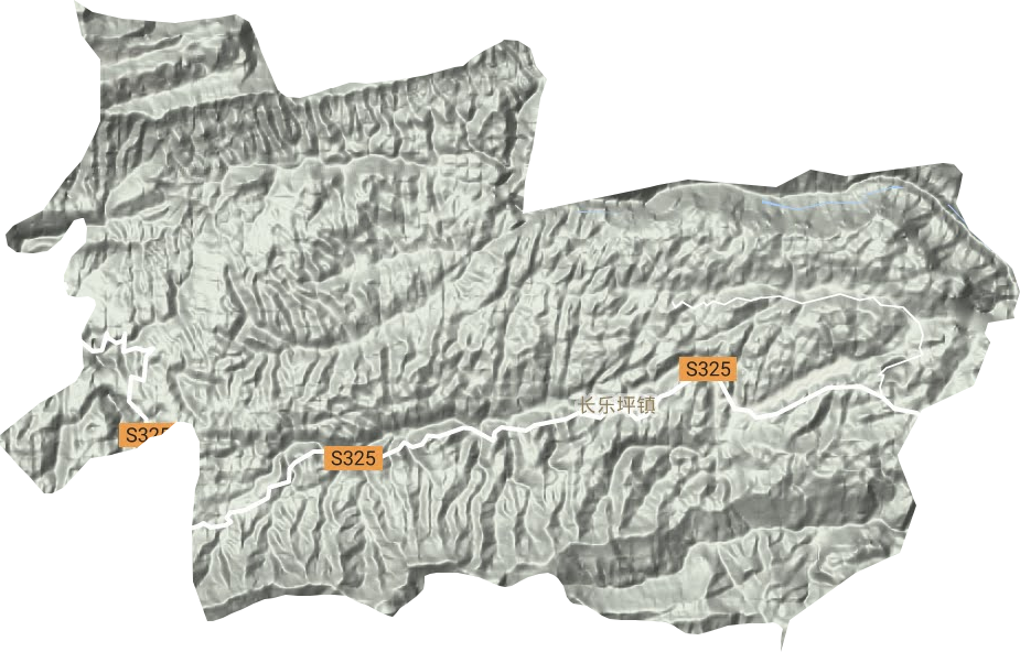 長樂坪鎮地形圖