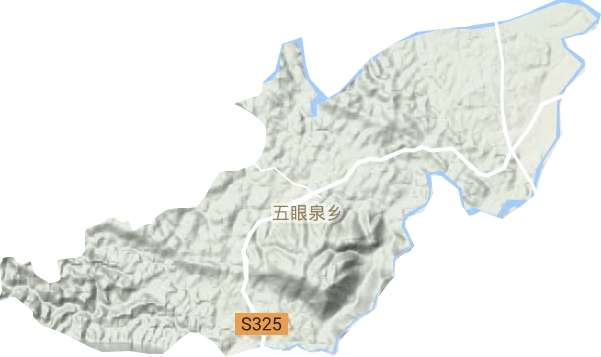 五眼泉鎮(zhèn)地形圖