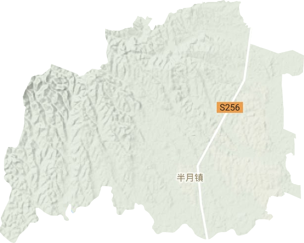 當陽市半月鎮地形圖