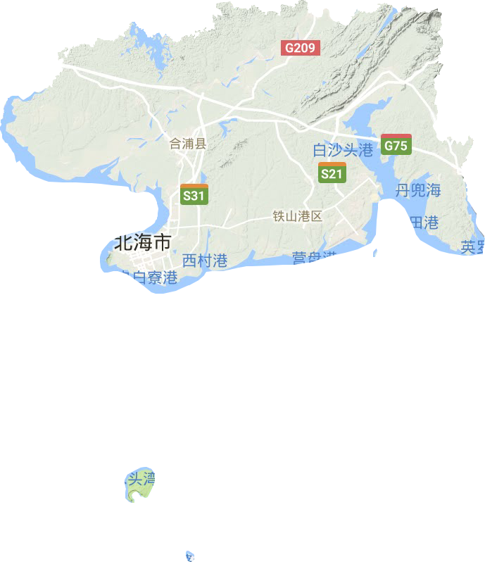 北海市地形圖