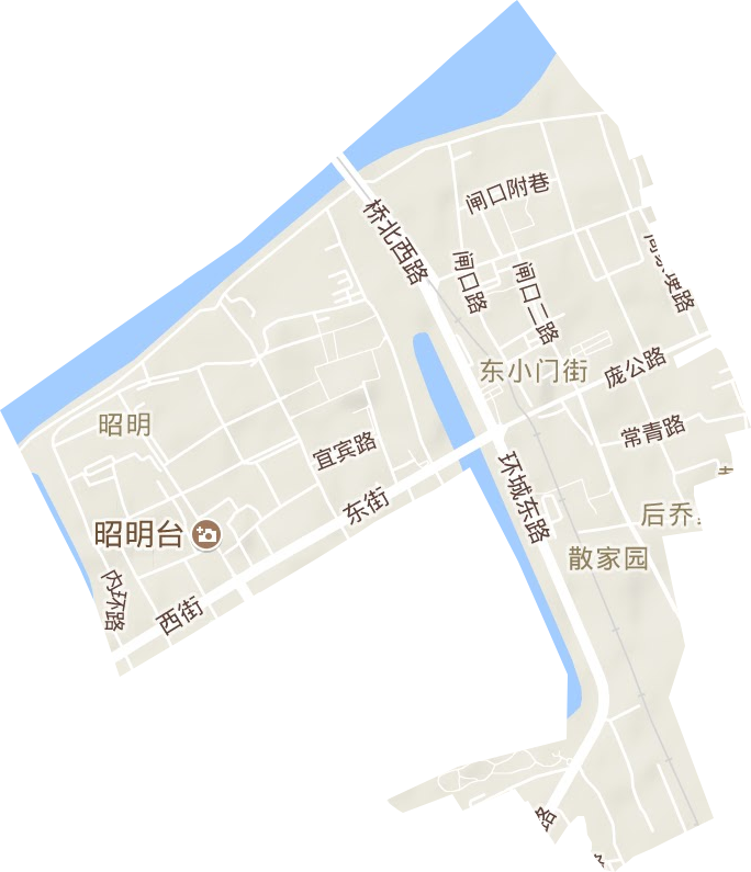 昭明街道地形圖
