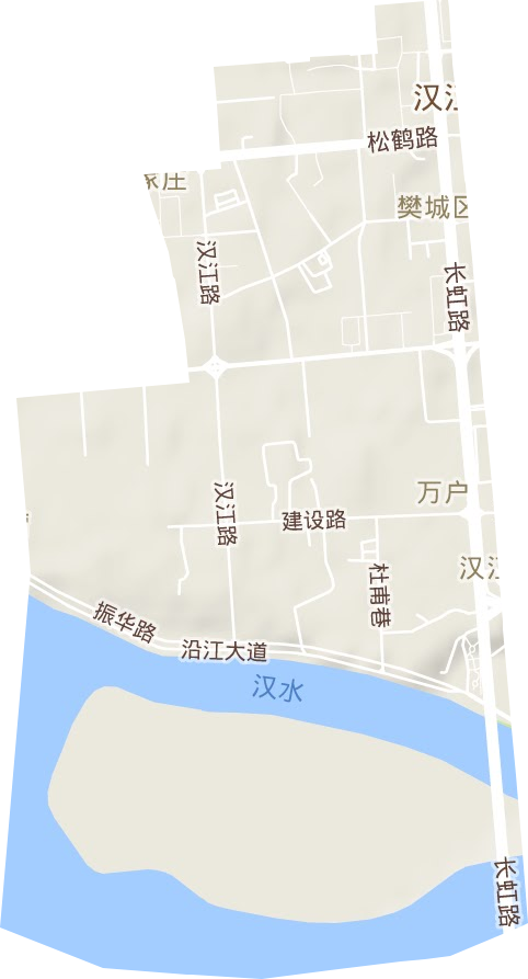 漢江街道地形圖