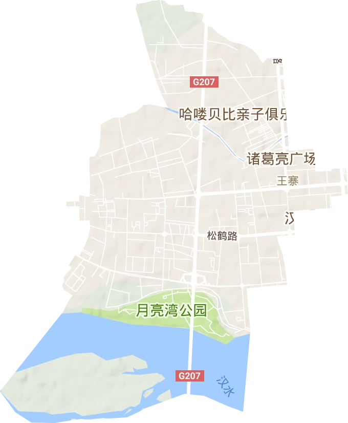 王寨街道地形圖