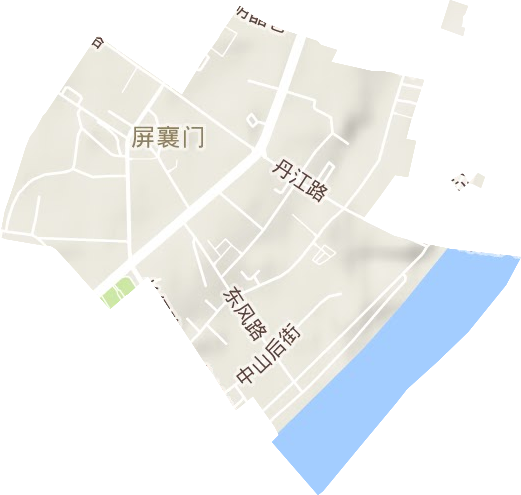 屏襄門街道地形圖