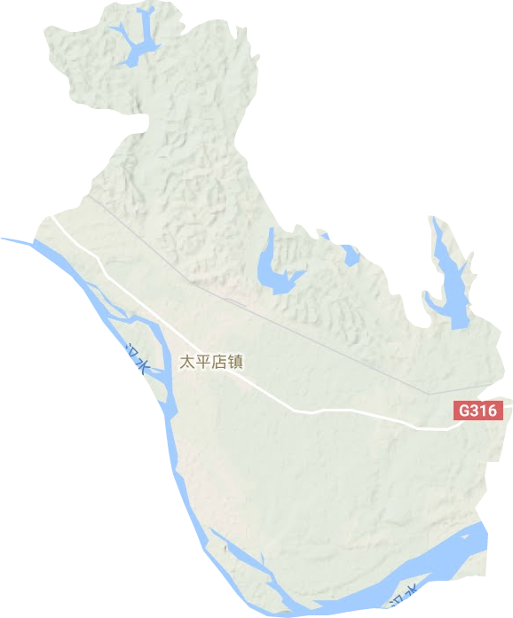 太平店鎮(zhèn)地形圖