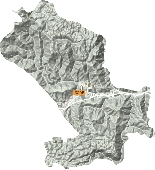 長坪鎮地形圖