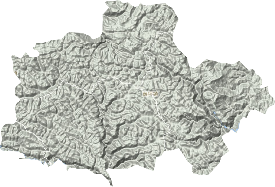 薛坪鎮地形圖