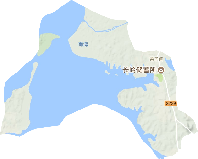 梁子生態(tài)管理區(qū)（鎮(zhèn)）地形圖