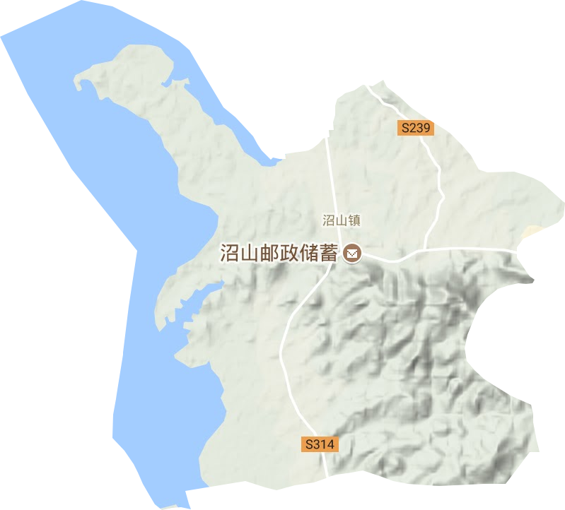 沼山鎮(zhèn)地形圖