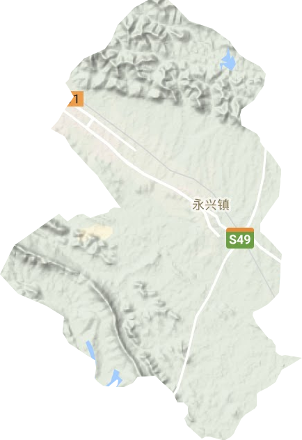 永興鎮(zhèn)地形圖