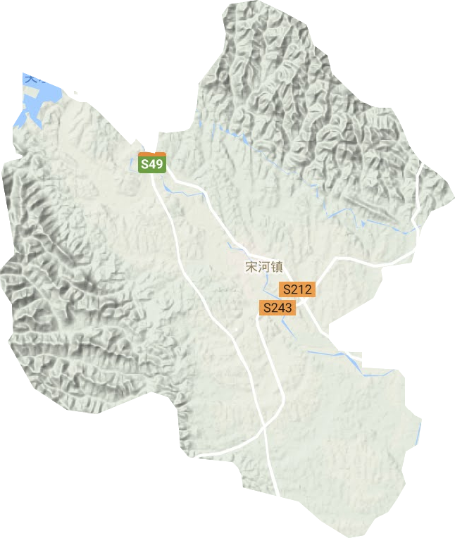 宋河鎮(zhèn)地形圖