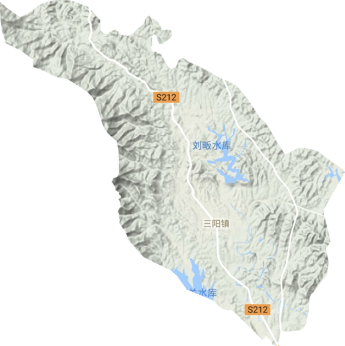 三陽鎮(zhèn)地形圖