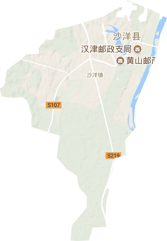 沙洋鎮(zhèn)地形圖