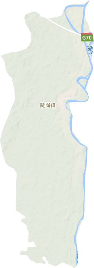 孝南區陡崗鎮地形圖