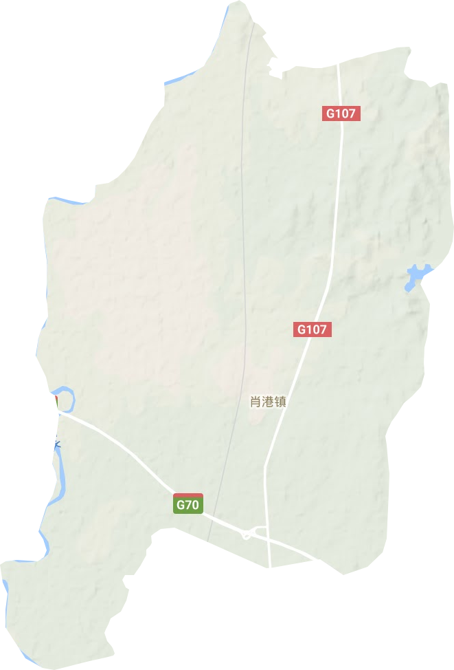 孝南區(qū)肖港鎮(zhèn)地形圖
