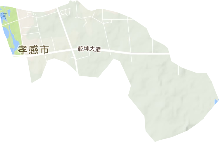孝感開發區槐蔭辦事處地形圖