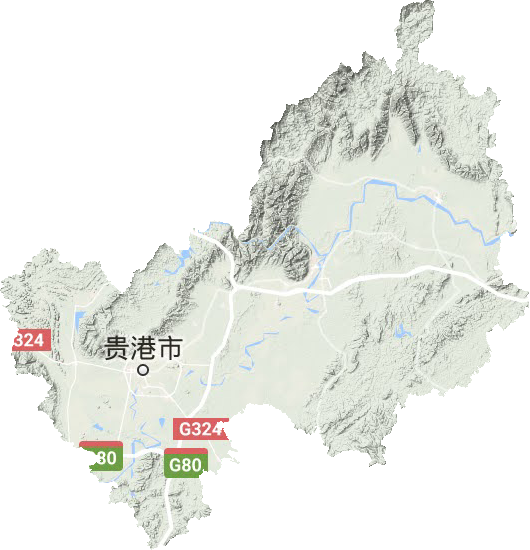 貴港市地形圖