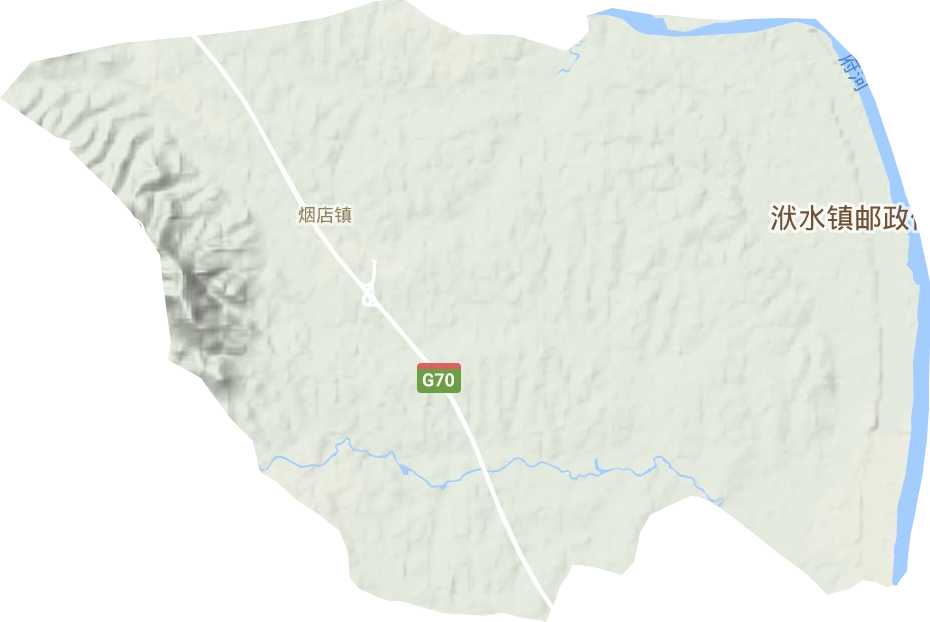 煙店鎮地形圖