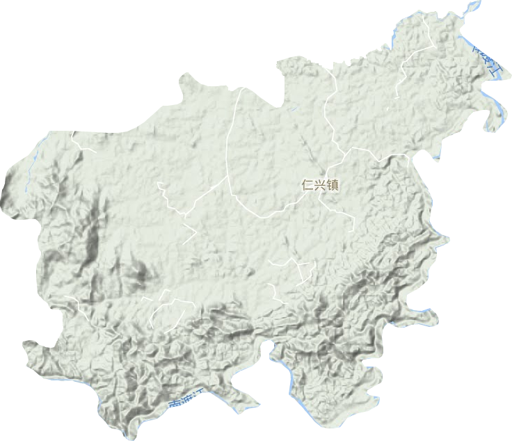 仁興鎮(zhèn)地形圖