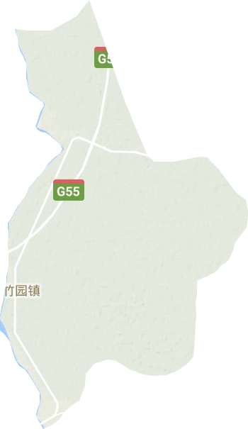 夾竹園鎮地形圖