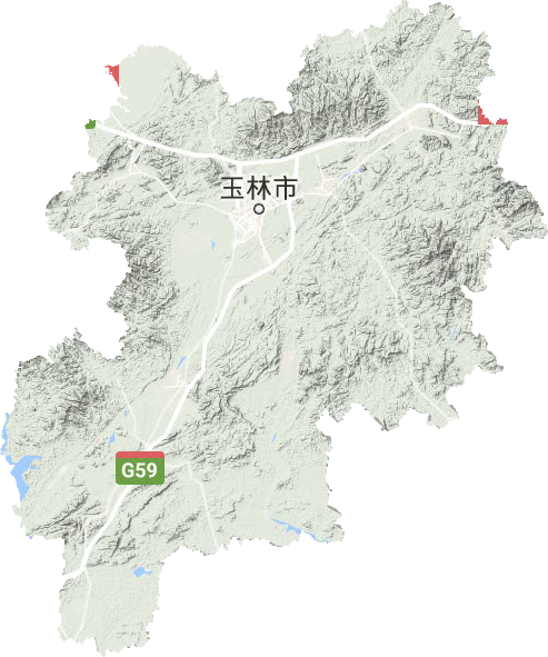 玉林市地形圖