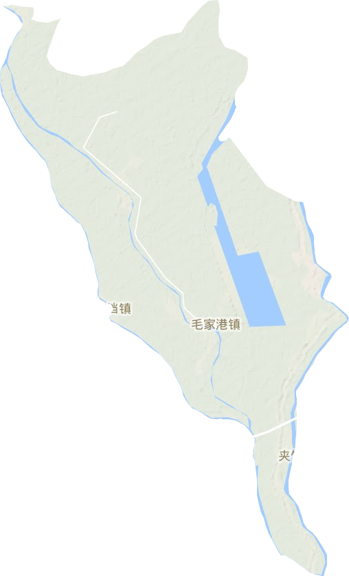毛家港鎮(zhèn)地形圖