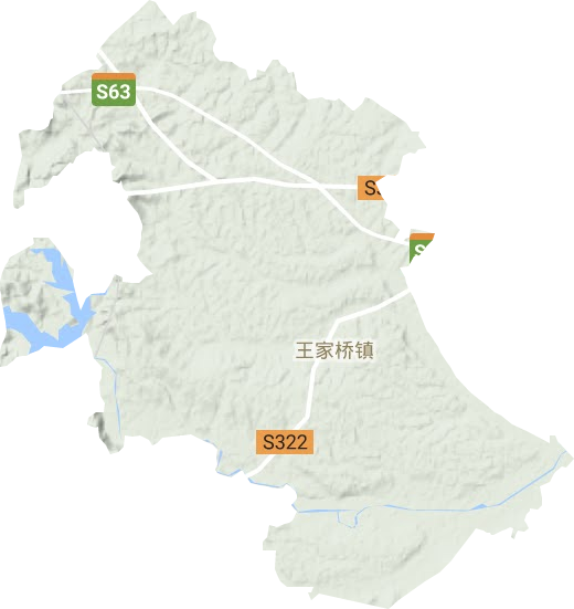 王家橋鎮(zhèn)地形圖