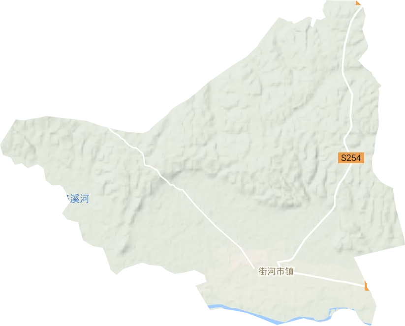 街河市鎮地形圖