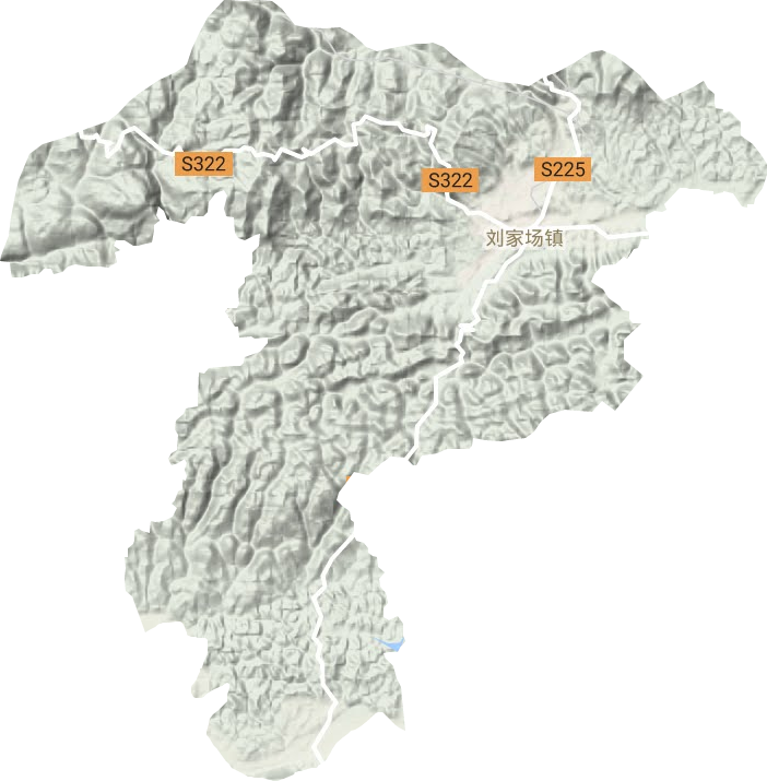 劉家場鎮地形圖