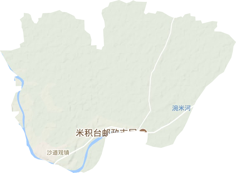 沙道觀鎮地形圖