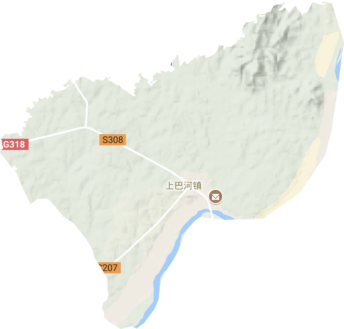 上巴河鎮(zhèn)地形圖