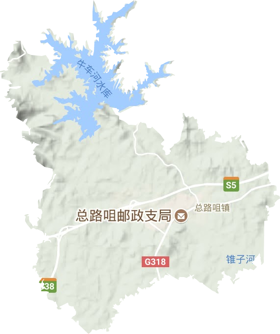 總路咀鎮地形圖
