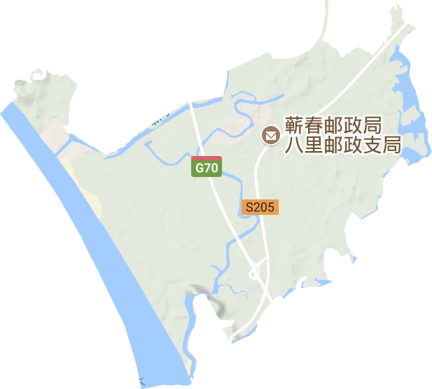 八里湖農(nóng)場地形圖