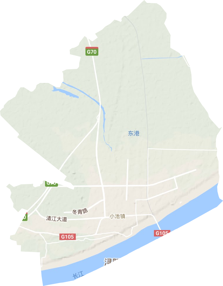 小池鎮(zhèn)地形圖