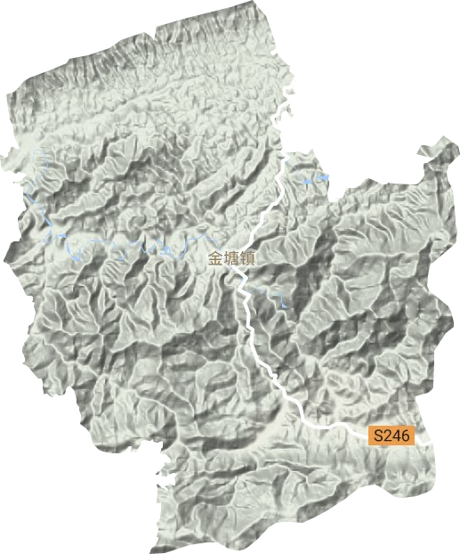 金塘鎮(zhèn)地形圖