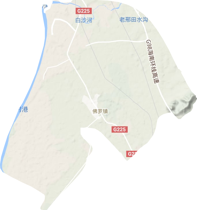 佛羅鎮地形圖