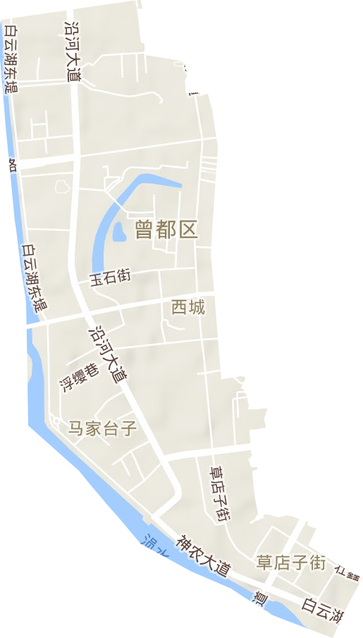 西城街道（辦事處）地形圖