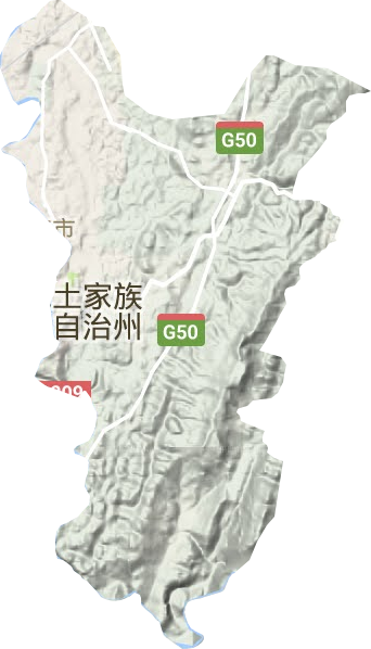 舞陽壩街道地形圖