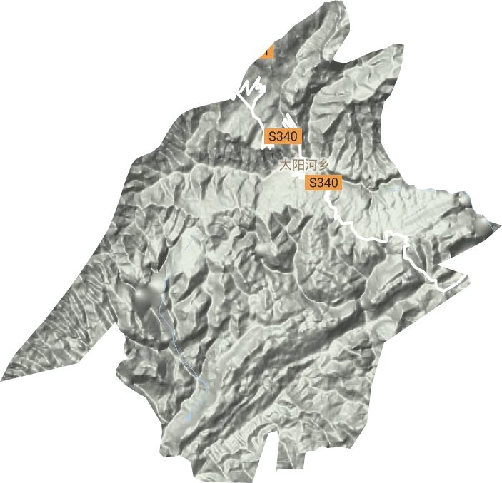 太陽(yáng)河鄉(xiāng)地形圖